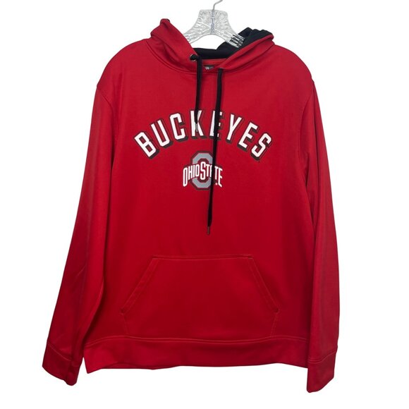 Ohio State Buckeyes Hoodie Sweatshirt Mens Large Red Fanwear OSU - Picture 1 of 9